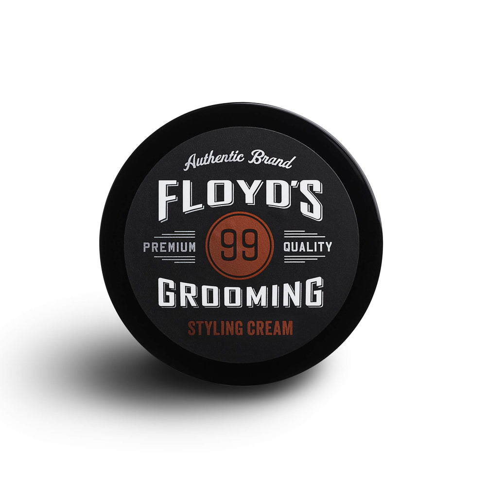 Floyd's 99 Styling Cream men-grooming image signals versatile use for men's hair.