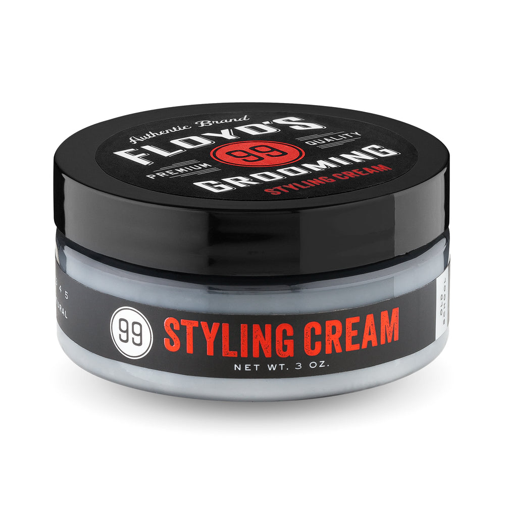 Floyd's 99 Styling Cream natural-shine image highlights a subtle, authentic finish.