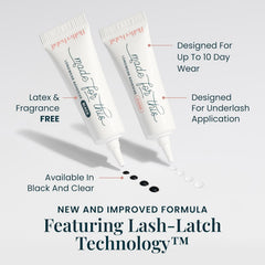 FlutterHabit adhesive in black for an eyeliner-like lash look.