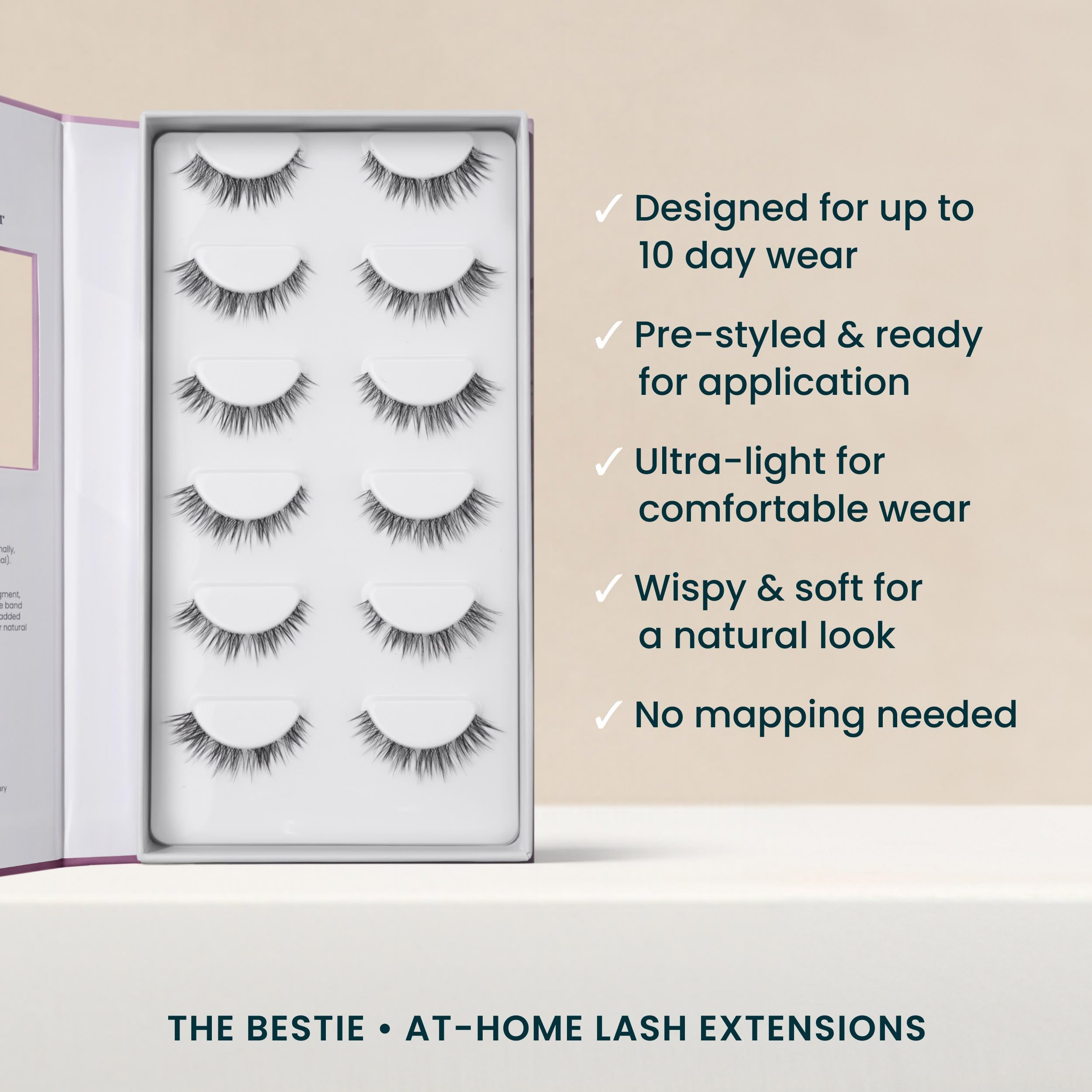 FlutterHabit Bestie Lash Clusters close-up demonstrates durability with adhesive