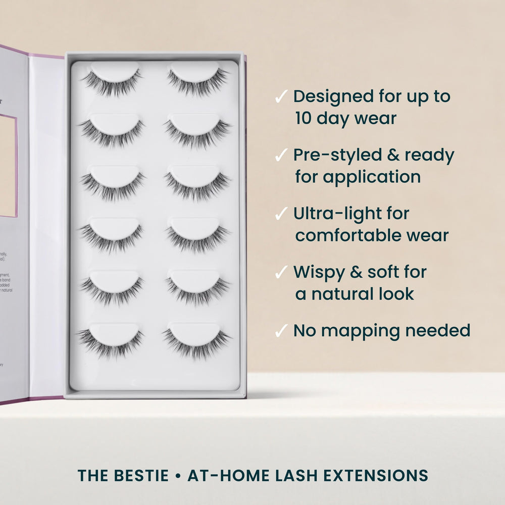 FlutterHabit Bestie Lash Clusters close-up demonstrates durability with adhesive