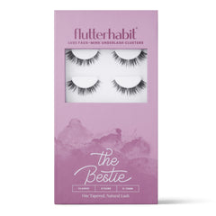 FlutterHabit Bestie Lash Clusters packaged for quick at-home lashes