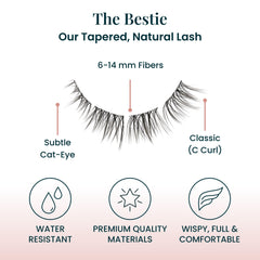 FlutterHabit Bestie Lash Clusters silky fibers close-up highlighting natural blend