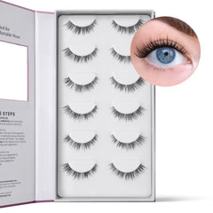 FlutterHabit Bestie Lash Clusters six sets on display for value and wear