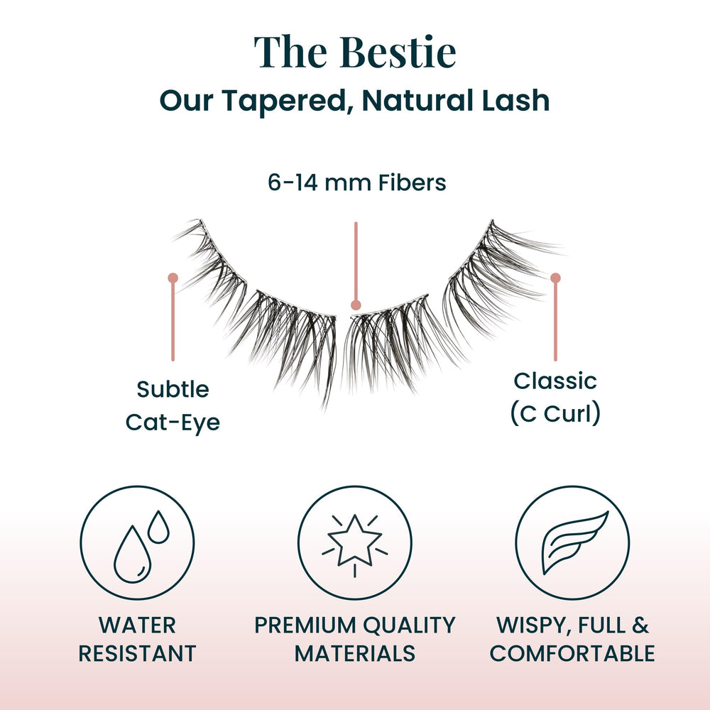 FlutterHabit Bestie Lashes lightweight materials provide comfortable wear.