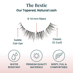 FlutterHabit Bestie Lashes lightweight materials provide comfortable wear.