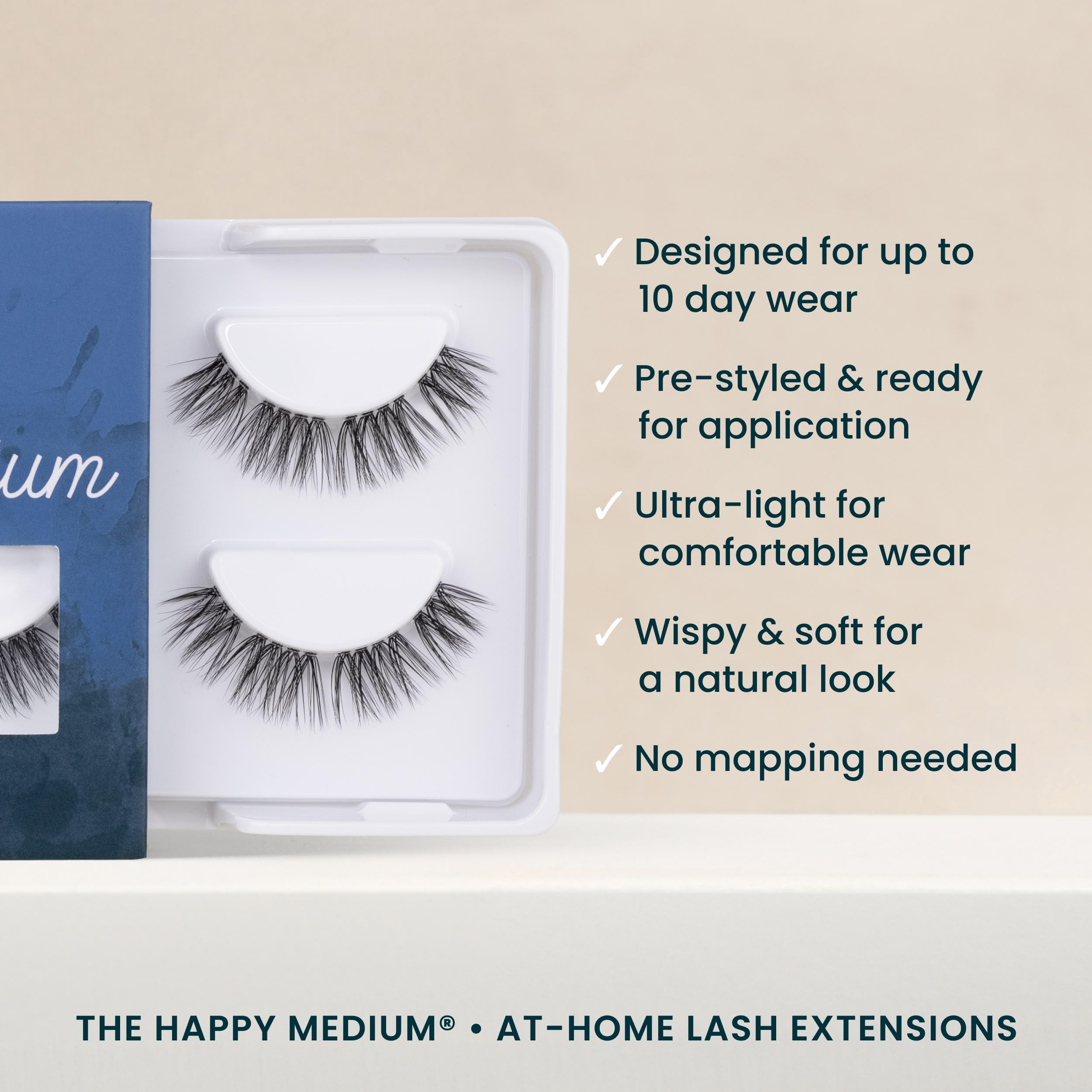 FlutterHabit The Happy Medium Lashes high-quality materials close-up for comfortable wear