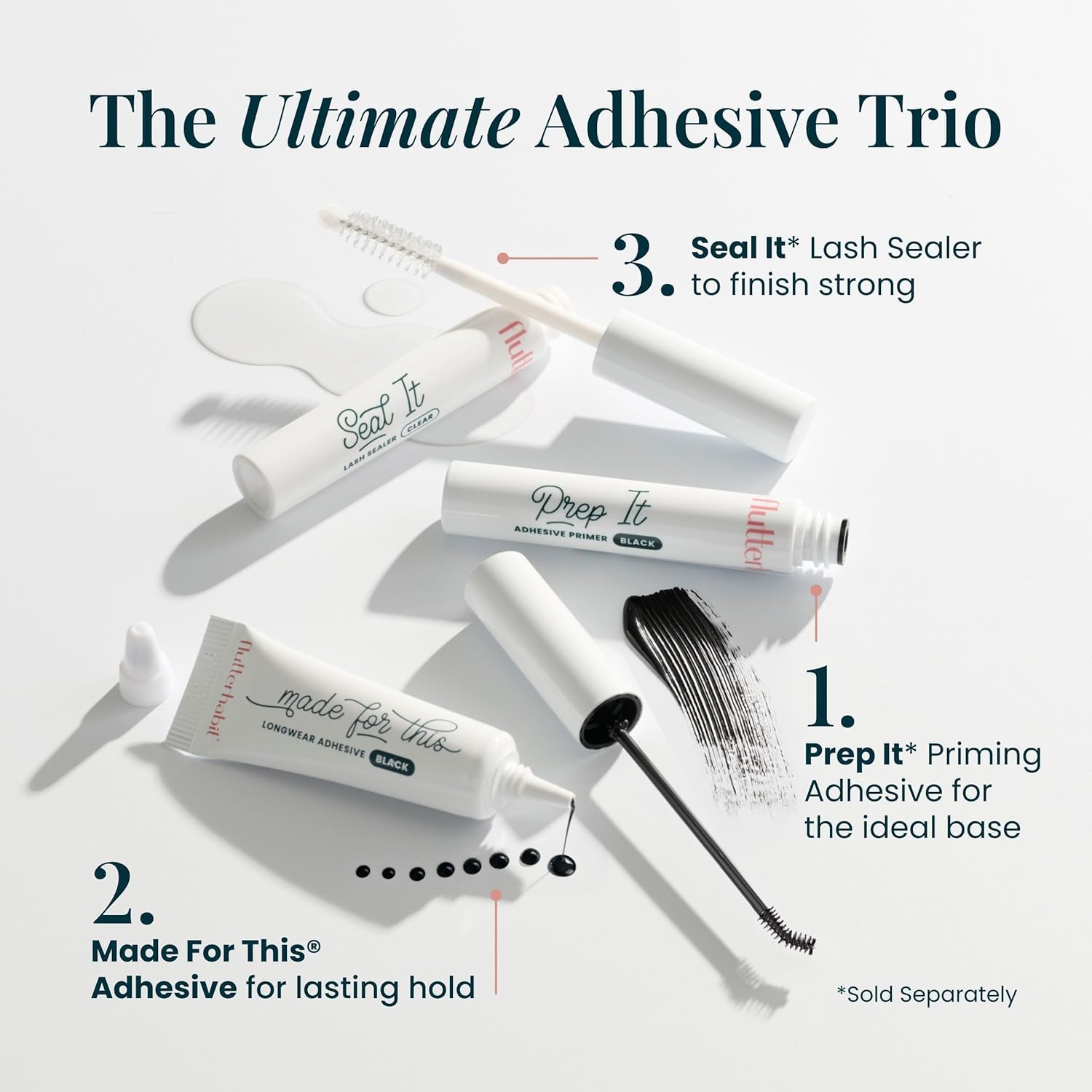 FlutterHabit lash glue used during a dance for secure wear.