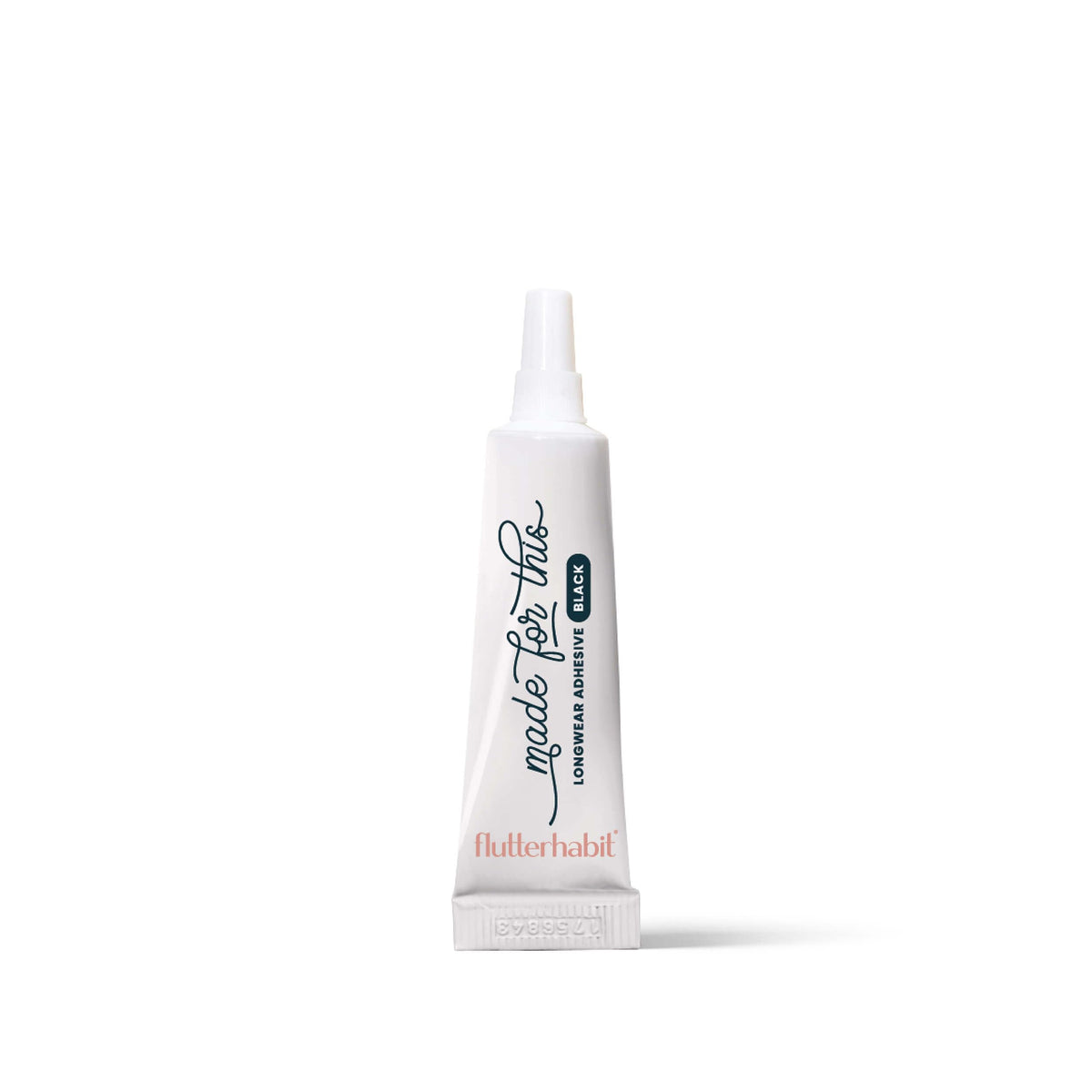 FlutterHabit Made for This adhesive 3ml bottle close-up showing long-lasting hold.