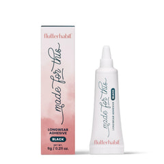 FlutterHabit Made for This adhesive bottle closeup shows long-lasting lash hold