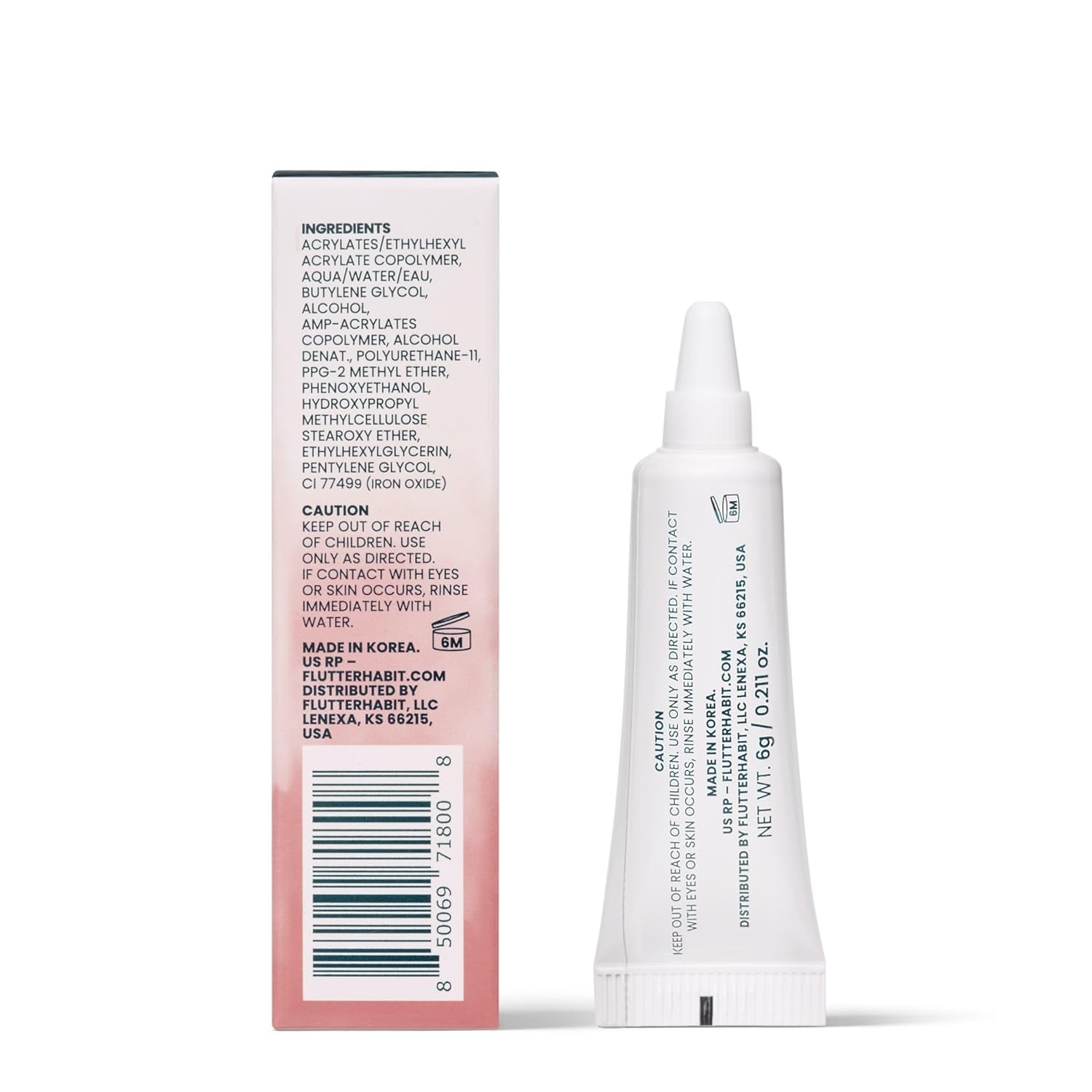 FlutterHabit removal balm beside lashes for easy removal.