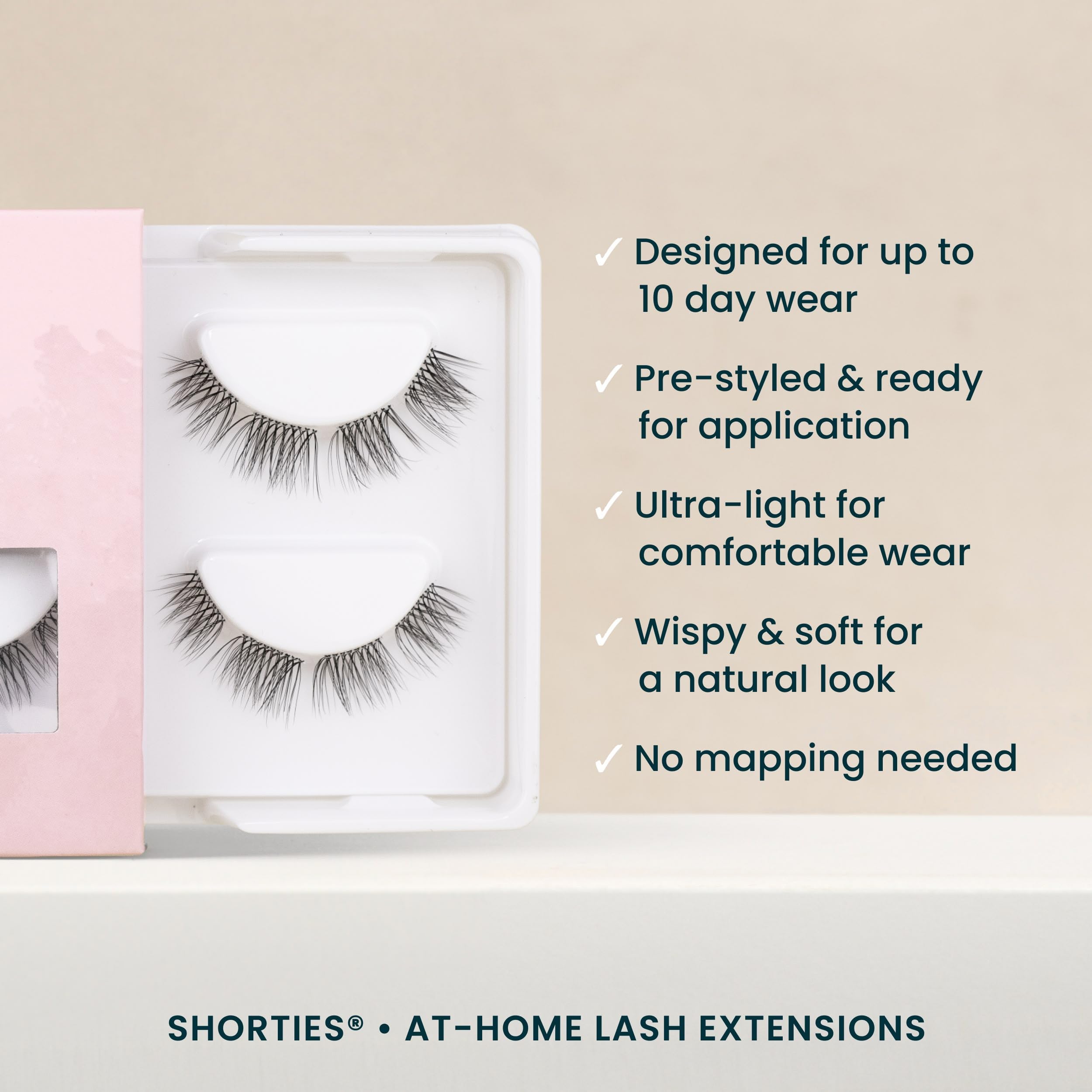 FlutterHabit The Shorties Lashes box open view showing two sets ready for styling