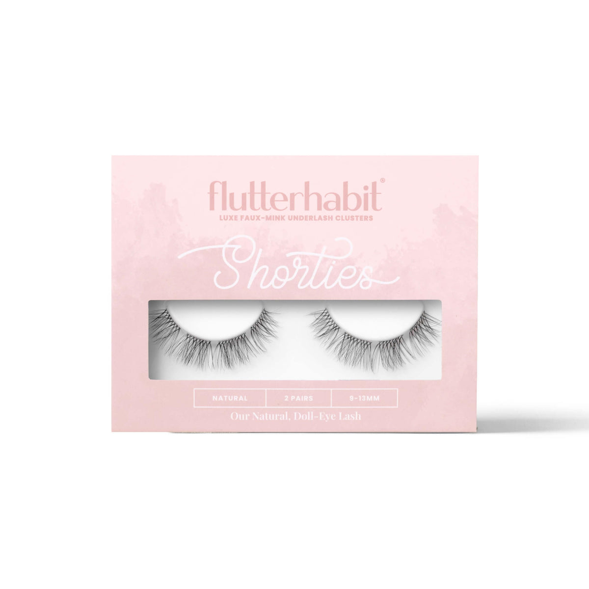 FlutterHabit The Shorties Lashes box with two sets enables easy at-home styling