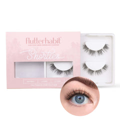 FlutterHabit The Shorties lashes closeup pre-clustered for quick natural looks