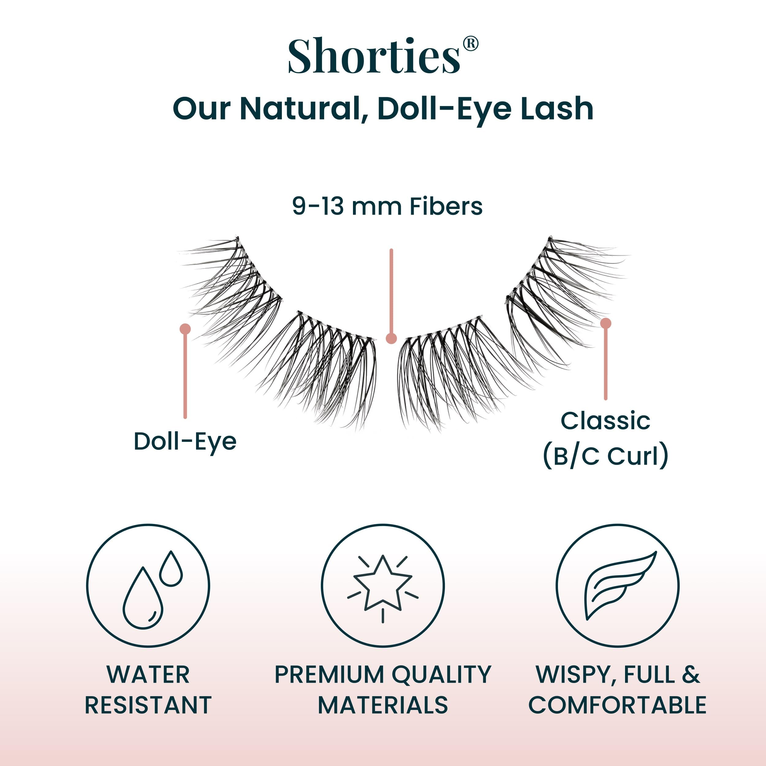 FlutterHabit The Shorties Lashes feather-light material closeup for natural feel
