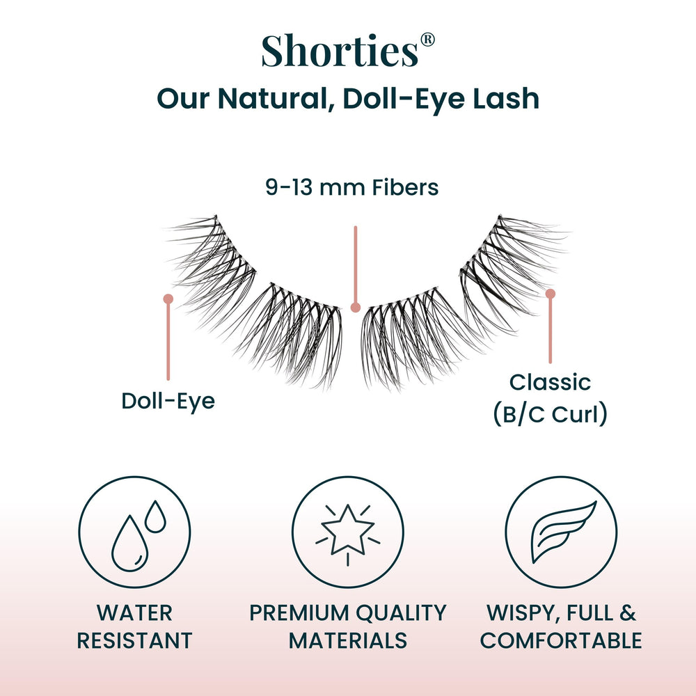 FlutterHabit The Shorties Lashes feather-light material closeup for natural feel