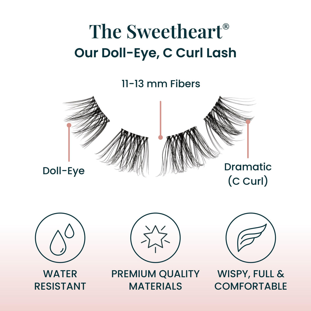 FlutterHabit The Sweetheart Lashes lightweight feather-like materials for comfortable wear