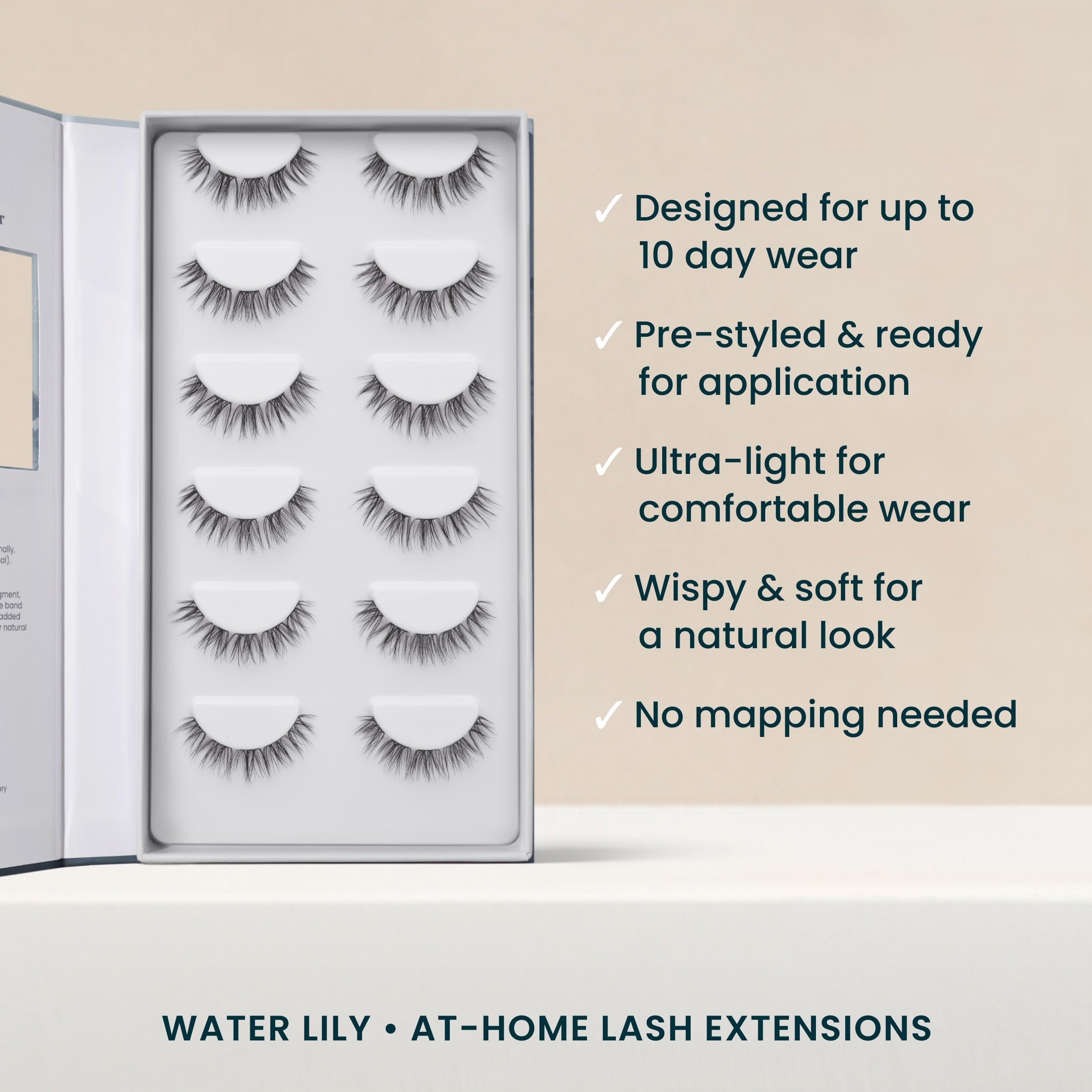 FlutterHabit Water Lily Lash Clusters at-home DIY use supports easy beauty routine.
