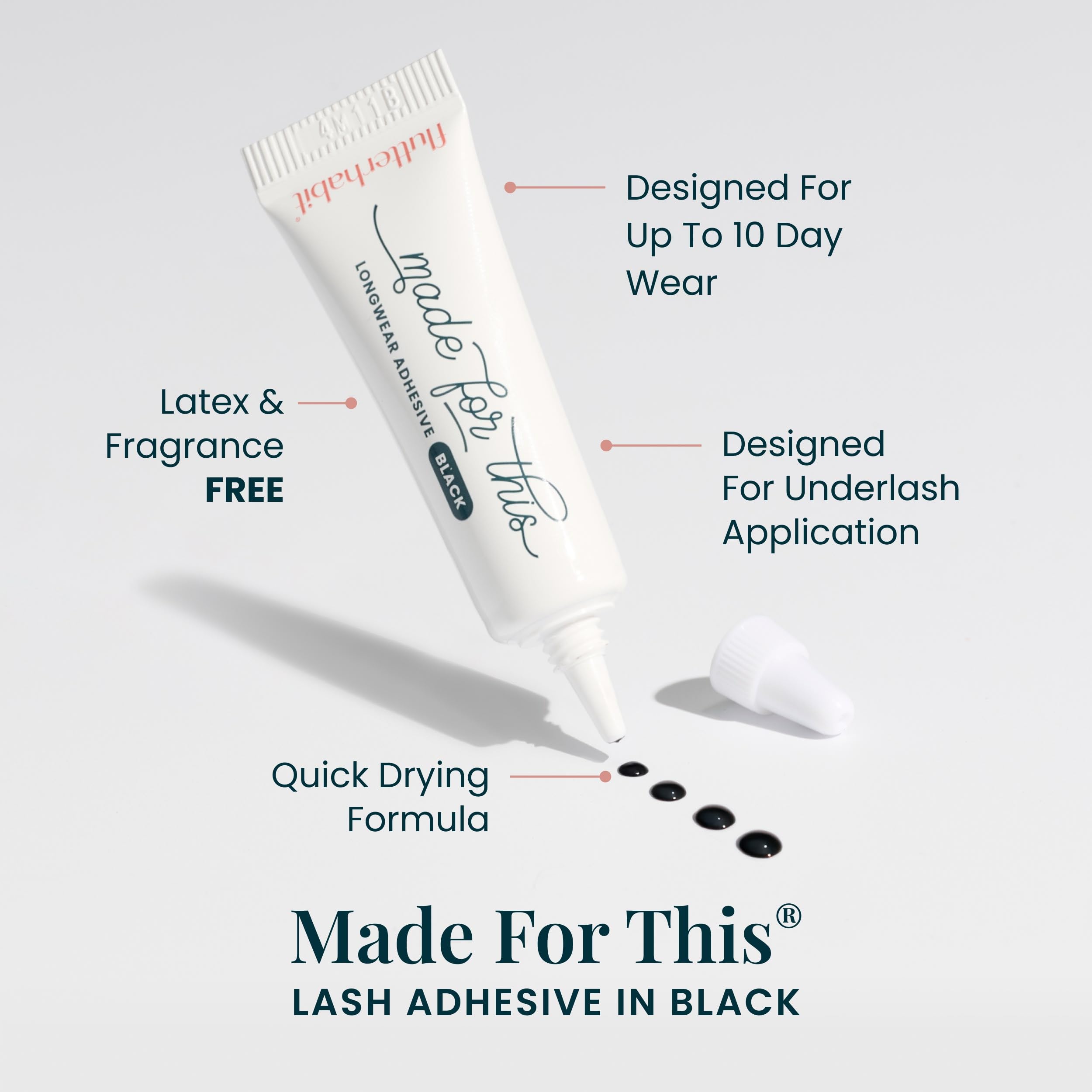 FlutterHabit water-resistant lashes stay put with proper adhesive.