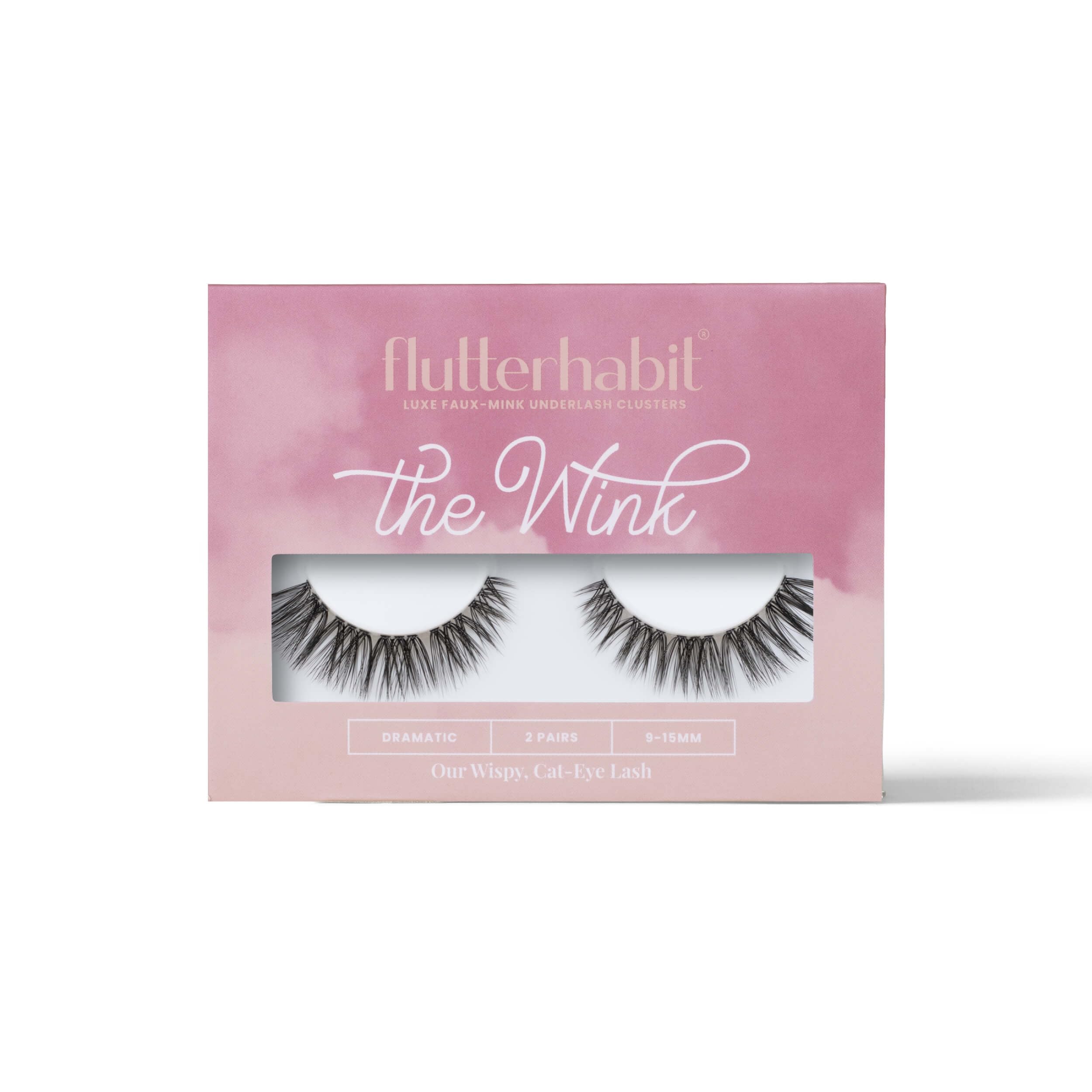 FlutterHabit The Wink Lashes box front view for easy at-home styling