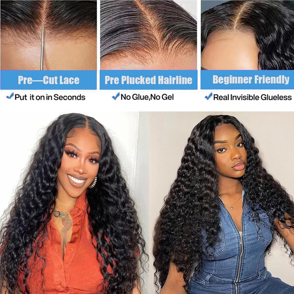 Flwing pre-plucked natural hairline demonstrates ready-to-wear comfort