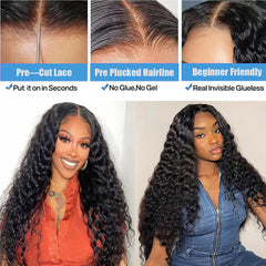 Flwing pre-plucked natural hairline demonstrates ready-to-wear comfort