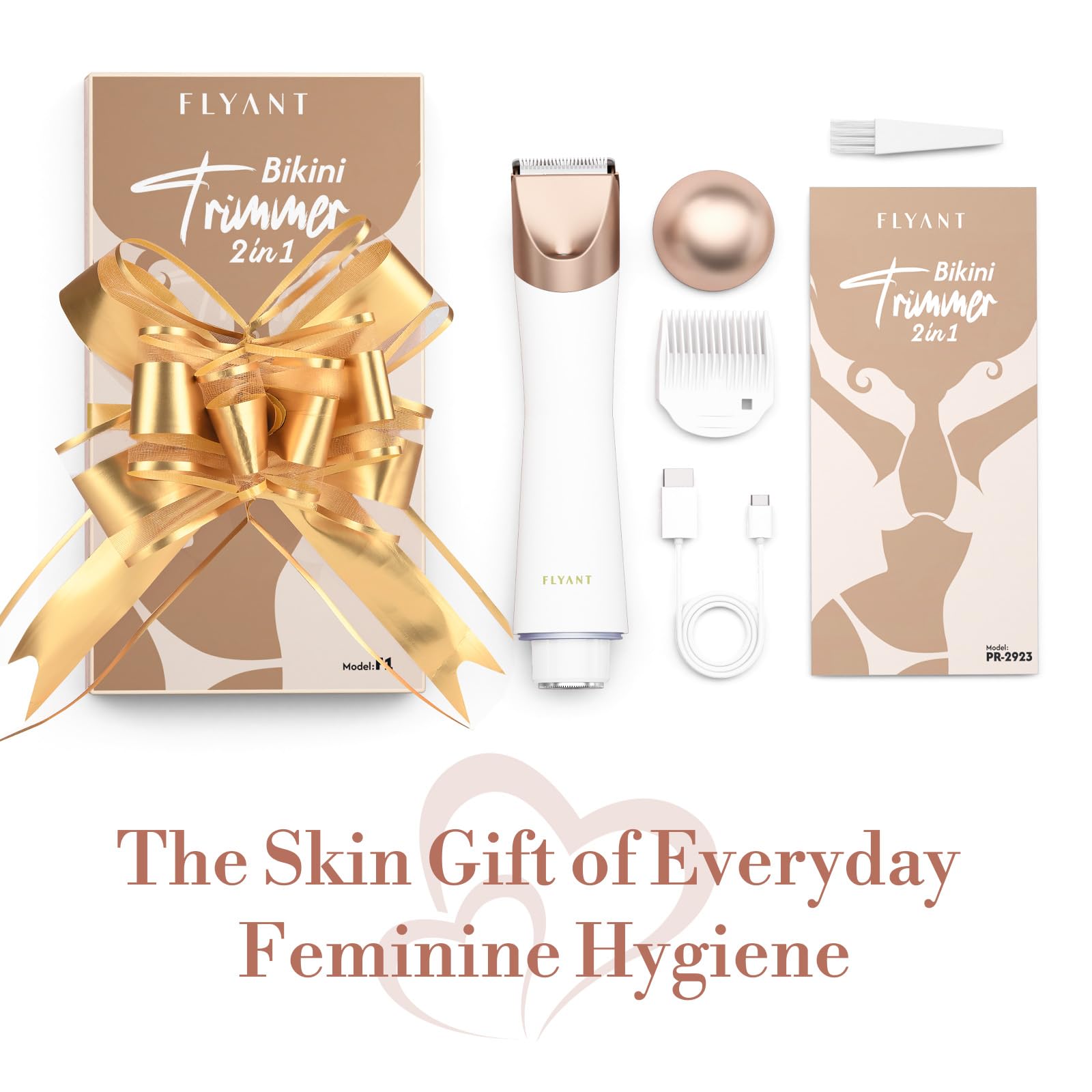 Flyant Bikini Trimmer gift box makes a ready-to-gift grooming solution.