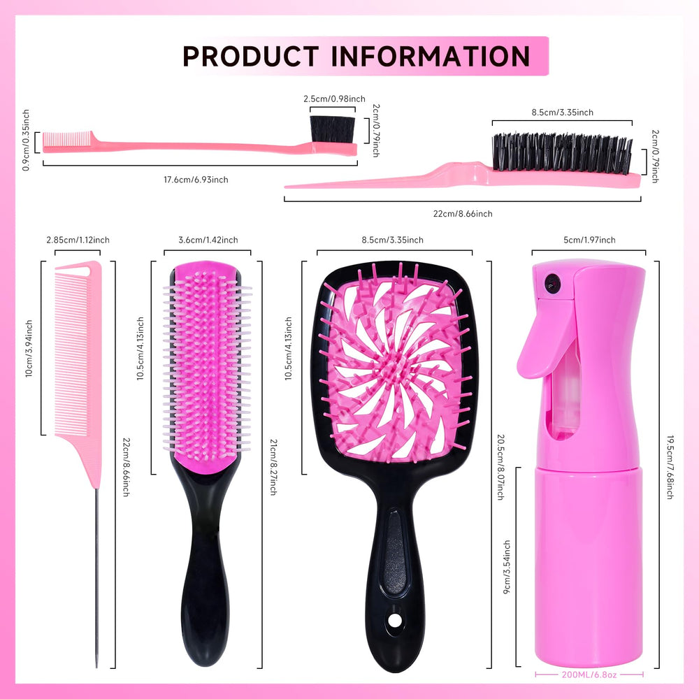 FlyLanyards 9-row comb image highlights versatile detangling and smoothing across hair types.
