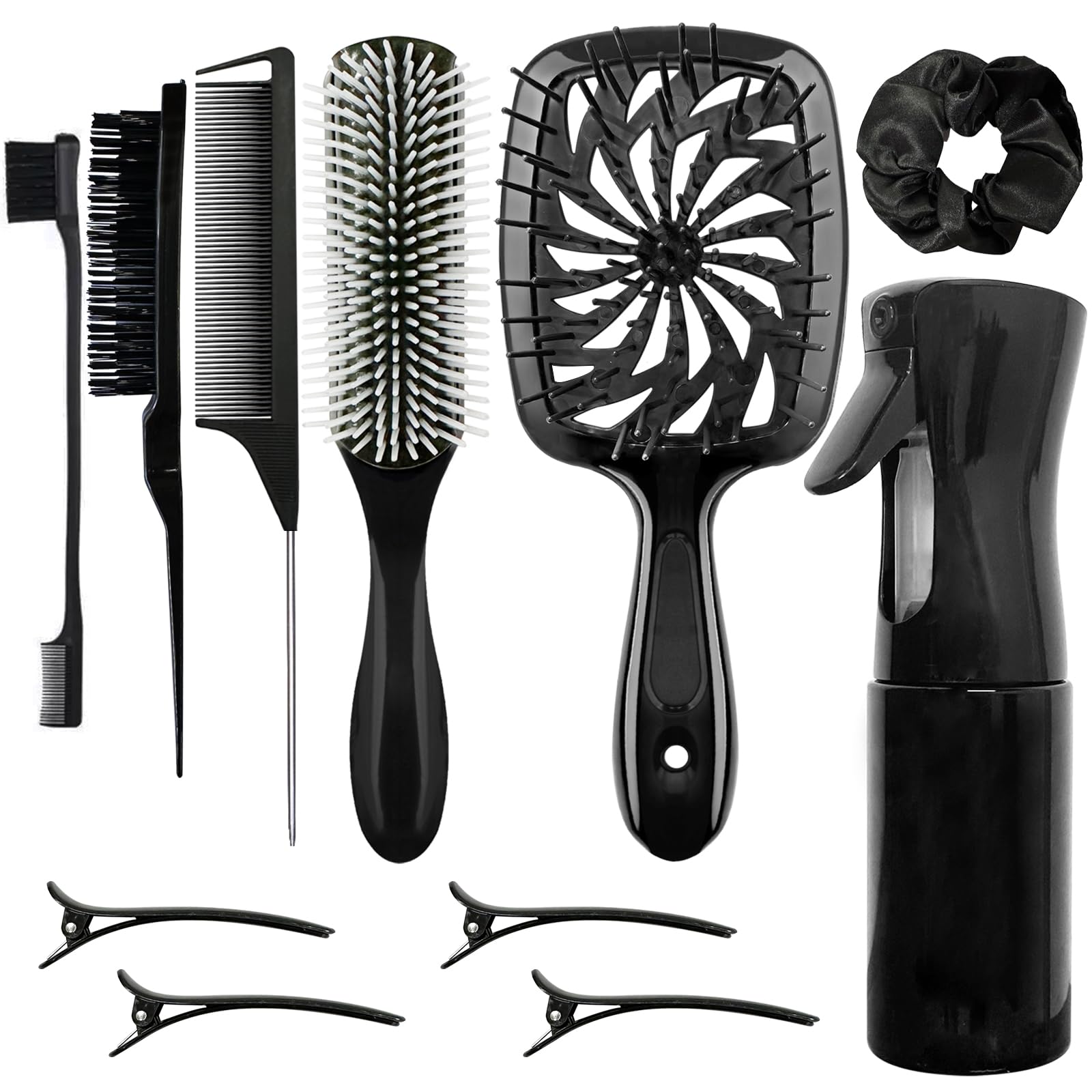 FlyLanyards detangling brush eases knots for all hair types.