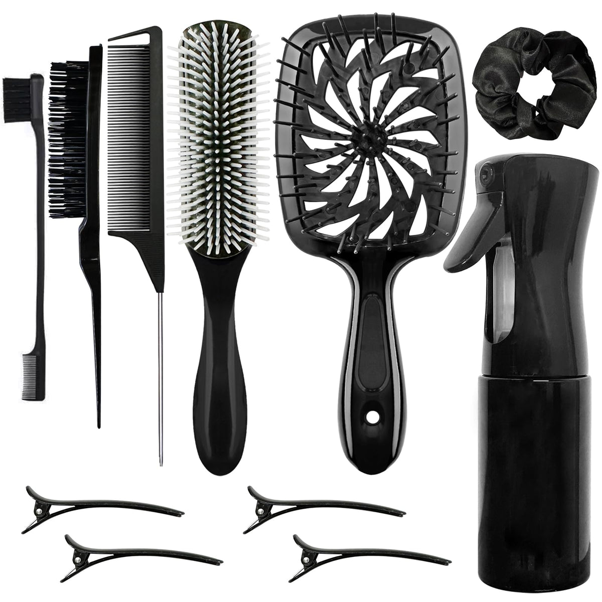 FlyLanyards detangling brush eases knots for all hair types.