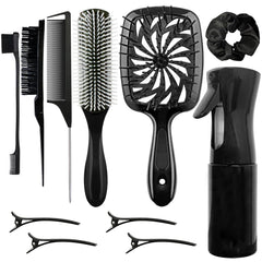 FlyLanyards detangling brush eases knots for all hair types.