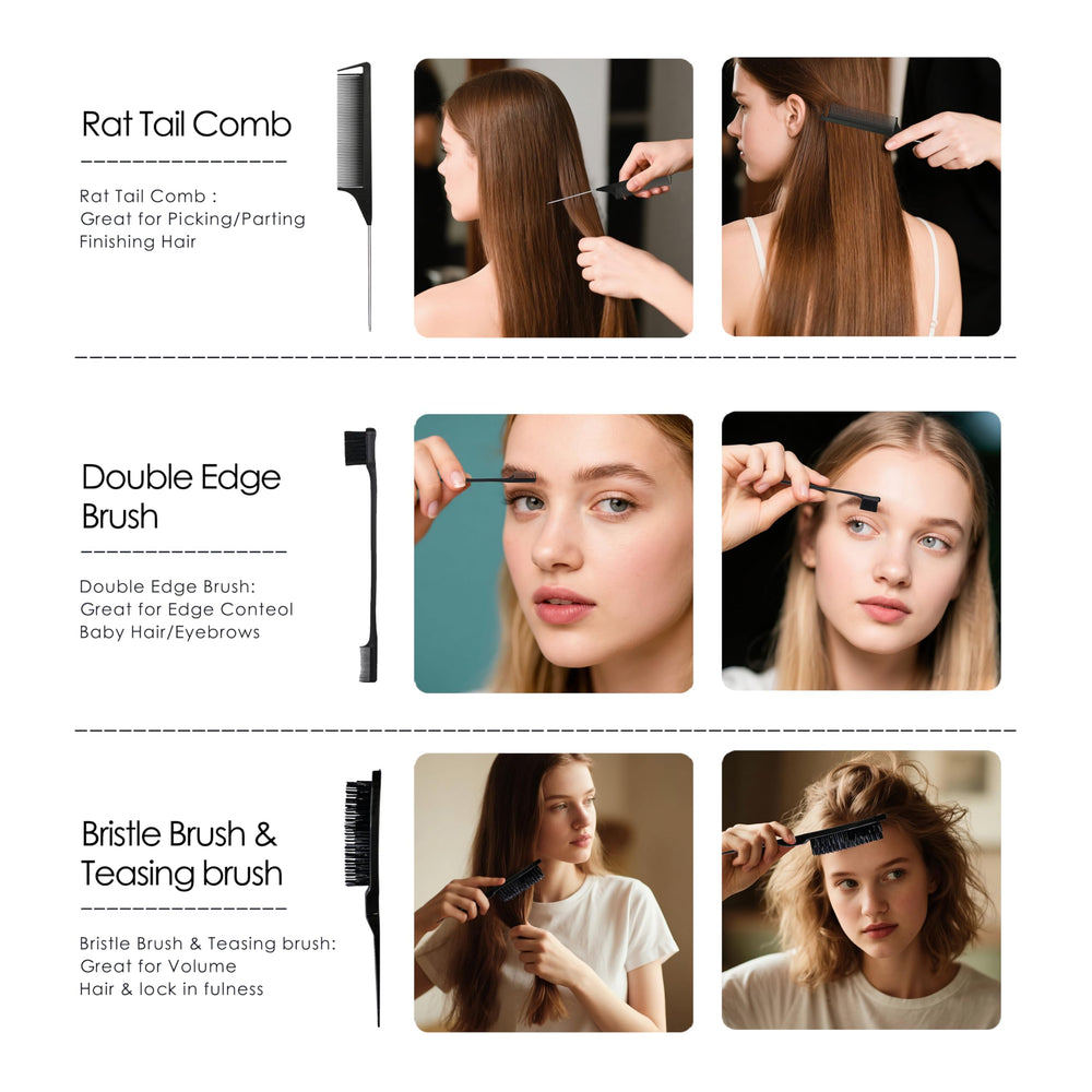 FlyLanyards nine-row comb helps detangle and smooth hair.