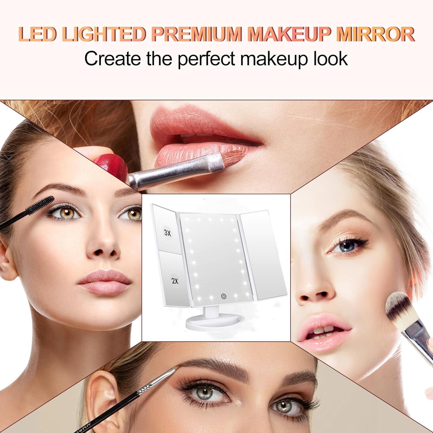 Flymiro mirror touch switch enables easy on/off light control.