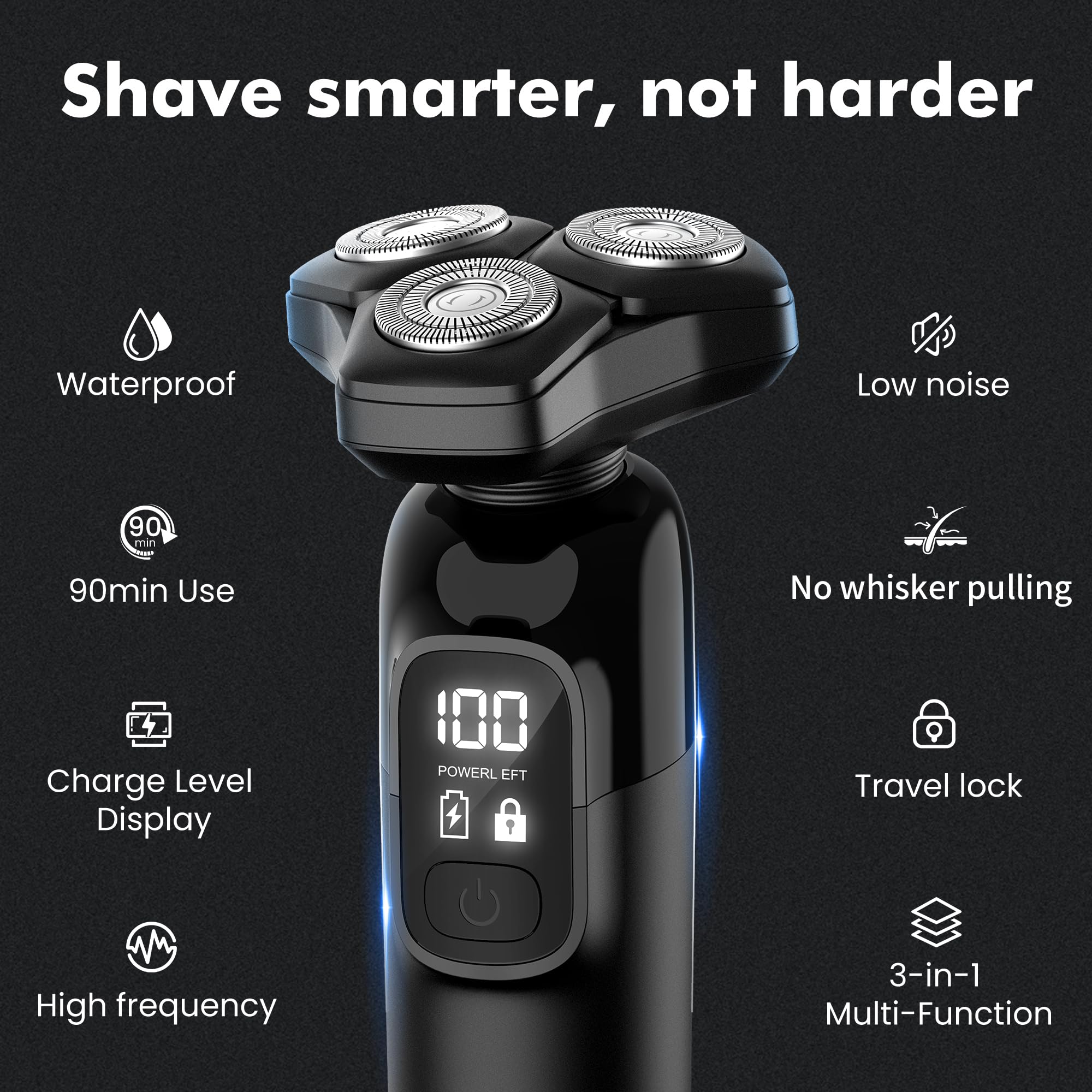 Flynth USB-C fast charge supports quick boosts for shaving.