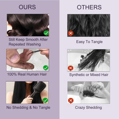 Flyzhuim Deep Wave Bundles 26-inch natural black, dramatic long waves.
