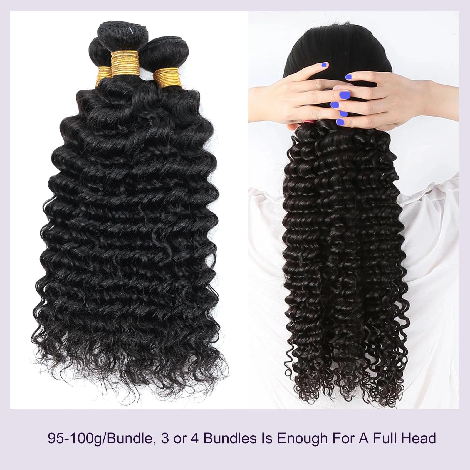 Flyzhuim Deep Wave Bundles ready for quick weave setup.