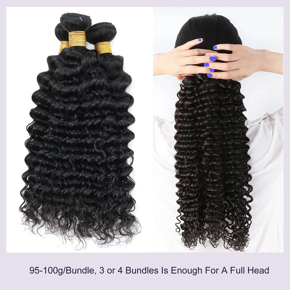 Flyzhuim Deep Wave Bundles ready for quick weave setup.
