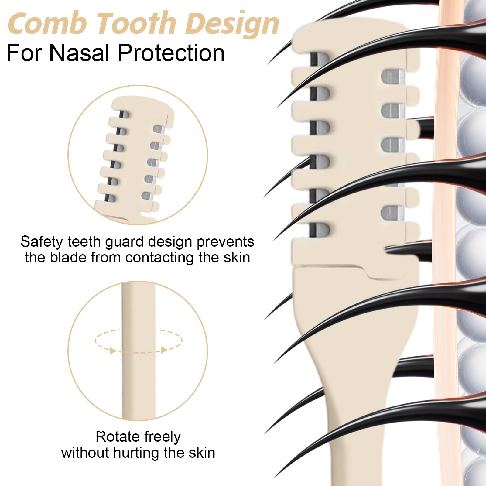 FNANJWQ materiales: acero inoxidable y ABS para durabilidad y agarre cómodo.