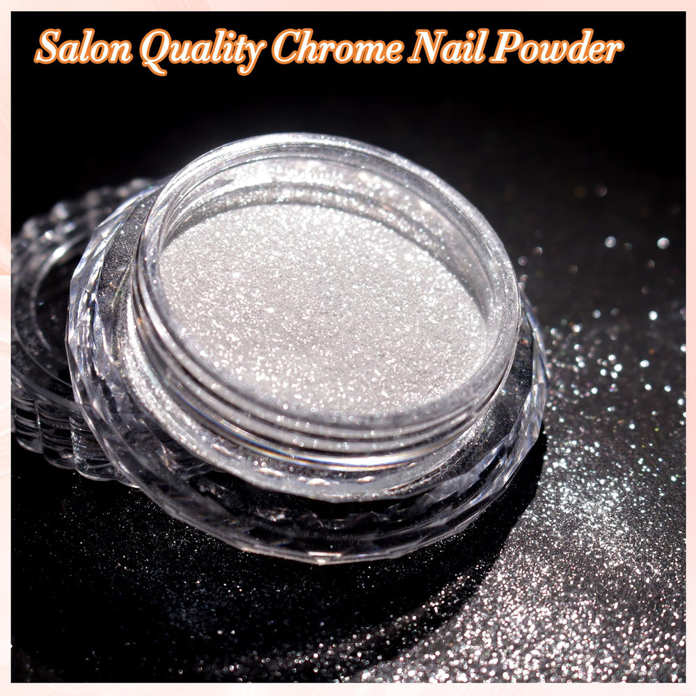 FNNZ mermaid-aurora nail powder swatch displays pearlescent glow for vibrant DIY manicure