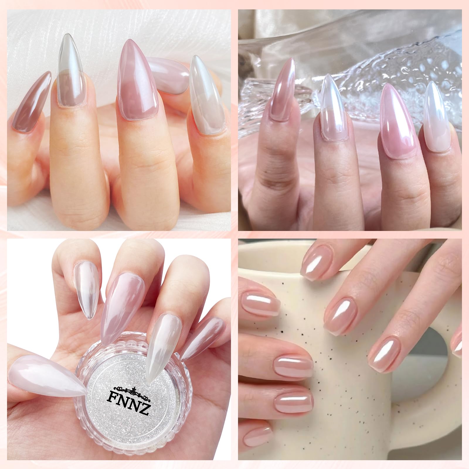 FNNZ packaging and instruction card detail reinforces care for at-home manicure setup