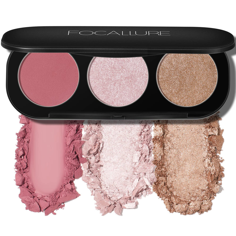 FOCALLURE 3in1 palette outer packaging—compact travel-friendly beauty essential.