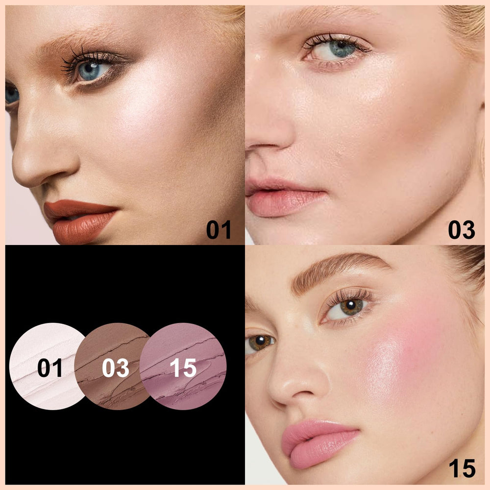 FOCALLURE highlighter-stick delivers radiant glow on the cheekbones.