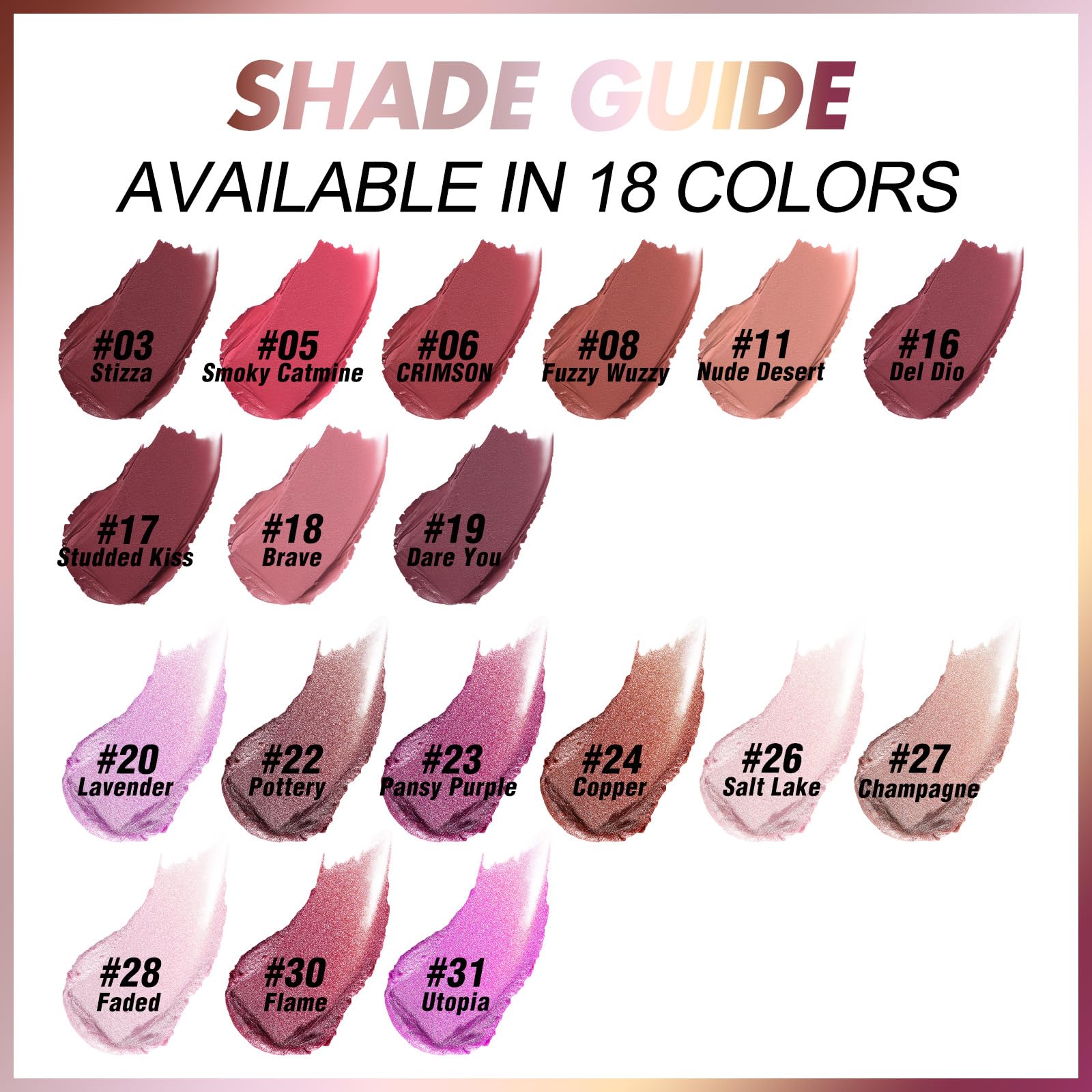 FOCALLURE Champagne shade 27 closeup shows elegant glow for day to night looks.