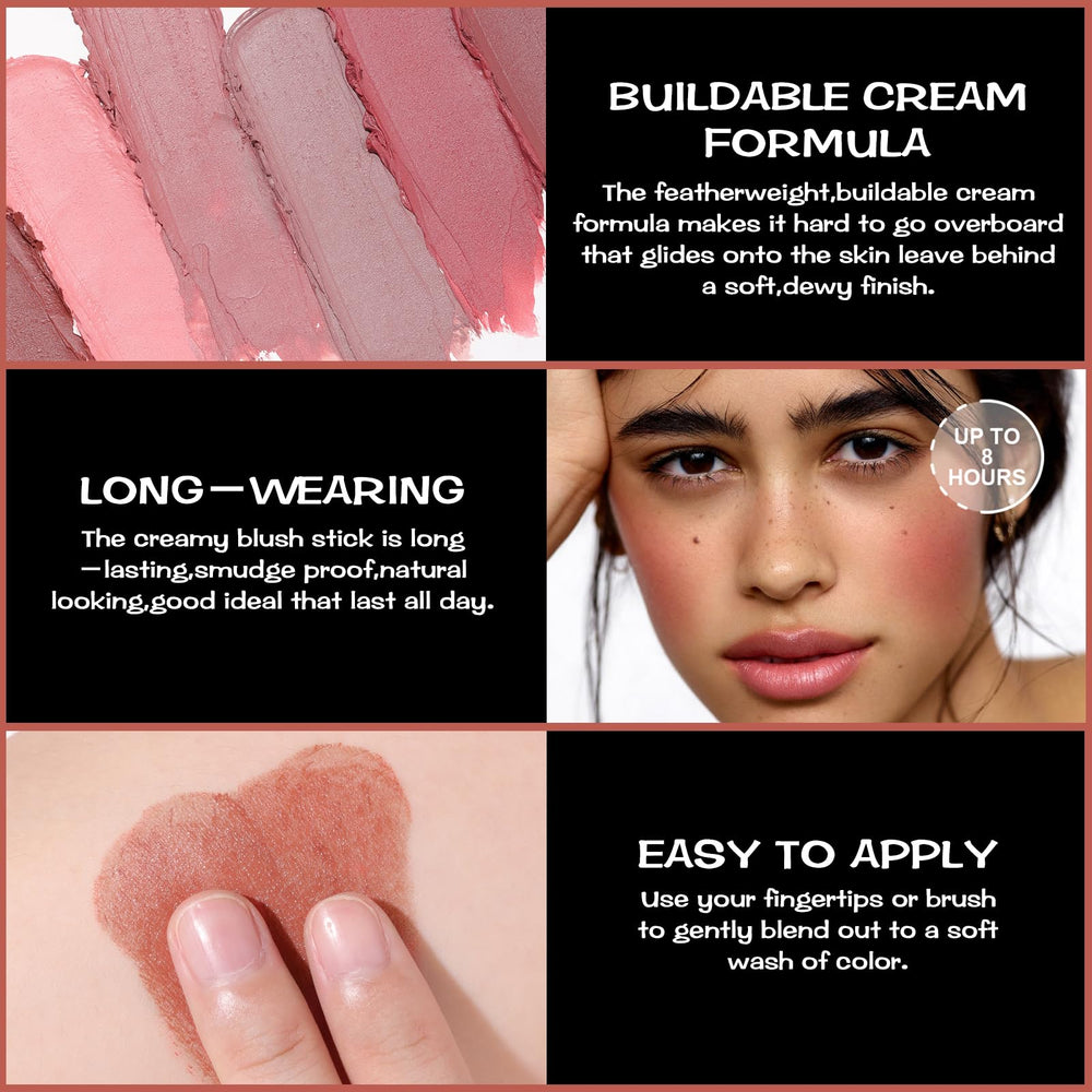 FOCALLURE Burning Clay cheek use demonstrates long-wear color on the go.