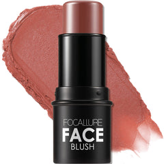 FOCALLURE Cream Blush Burning Clay swatch showing buildable cheek color.