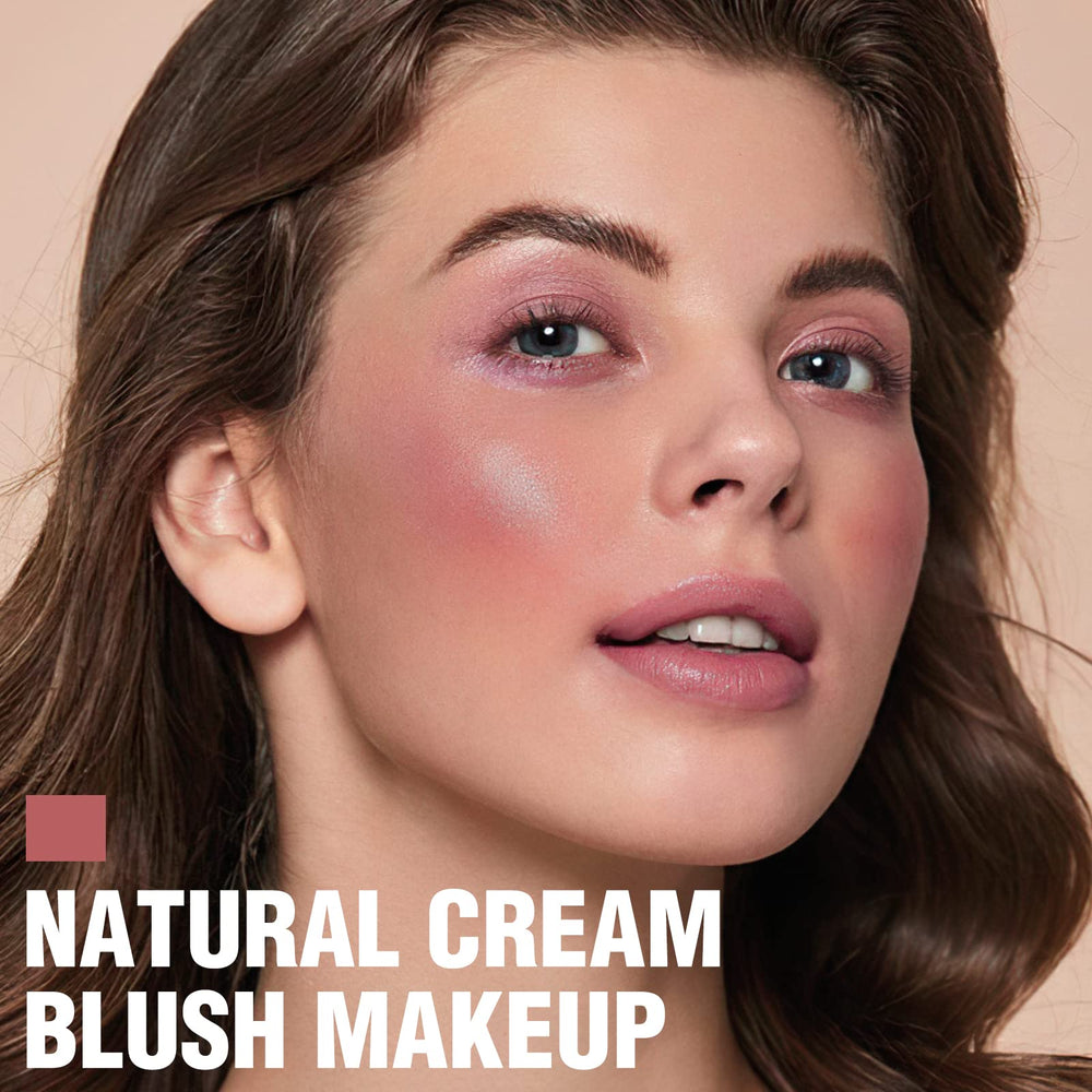 FOCALLURE Cream Blush Dark Rose cheek swatch shows natural flush that lasts.