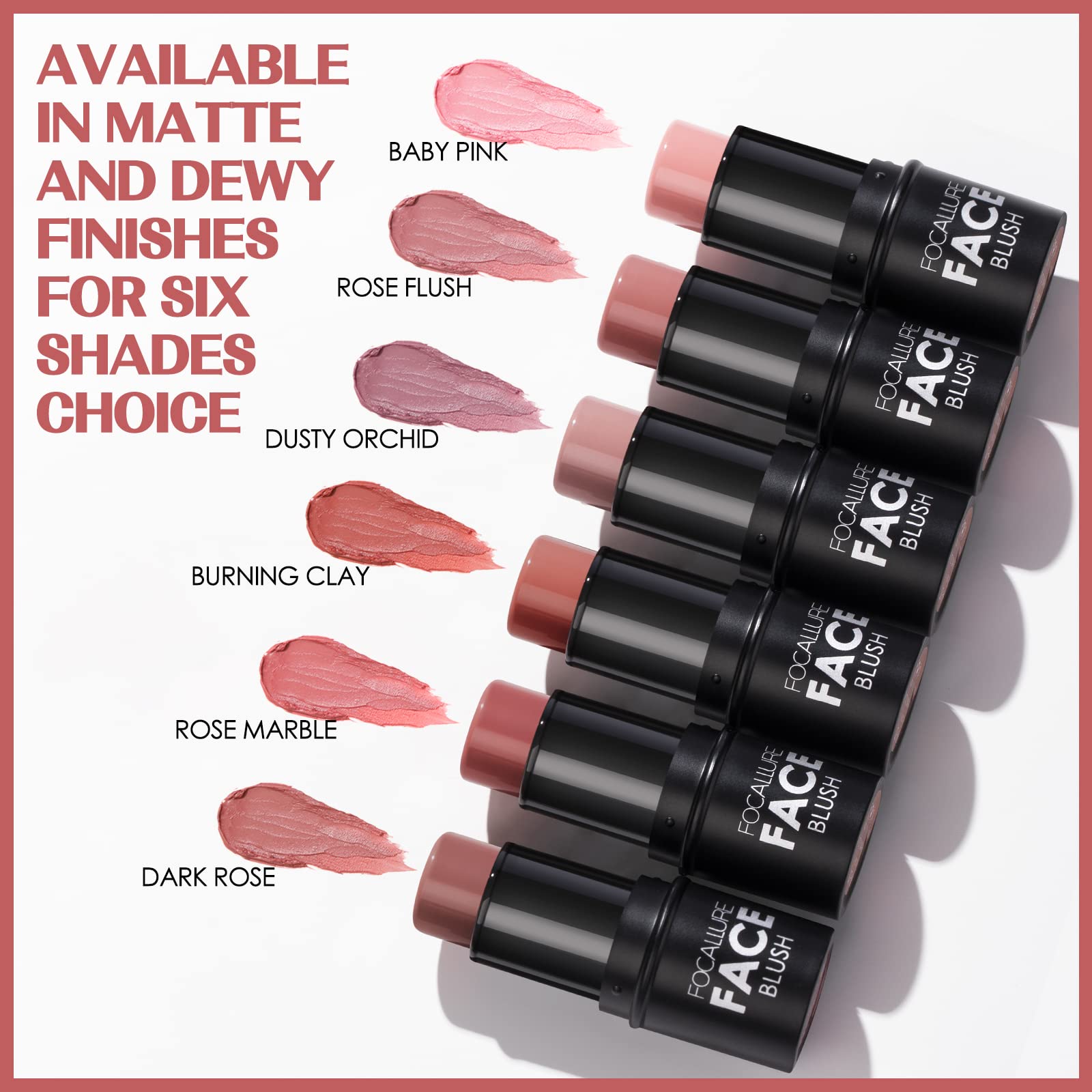 FOCALLURE Cream Blush Dark Rose packaging close-up emphasizes premium, travel-friendly design.