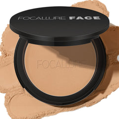 FOCALLURE Flawless Pressed Powder compact delivers all-day matte finish.