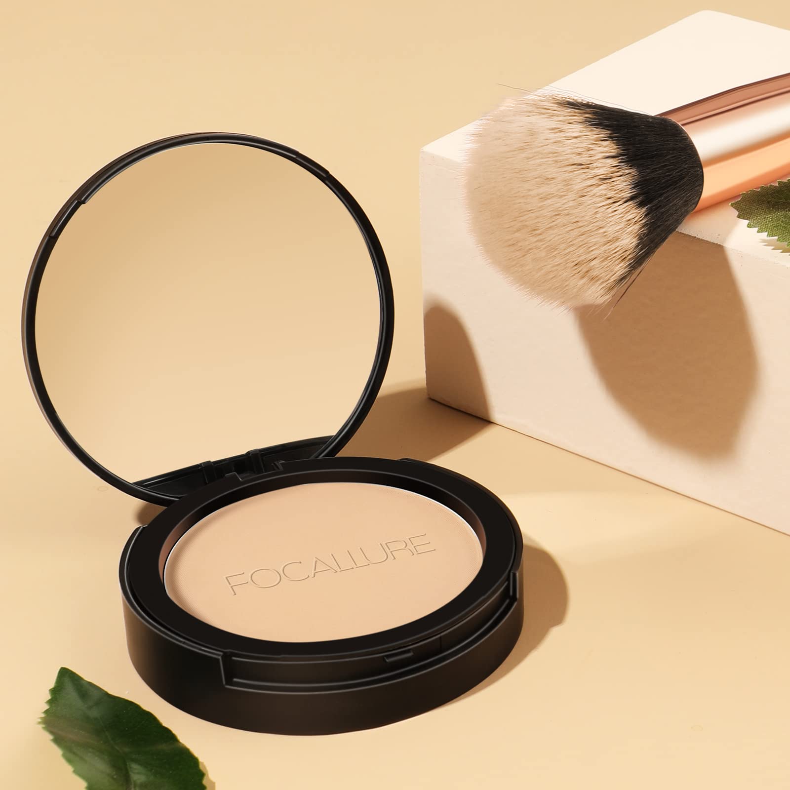 FOCALLURE Flawless Pressed Powder travel-friendly compact in purse.