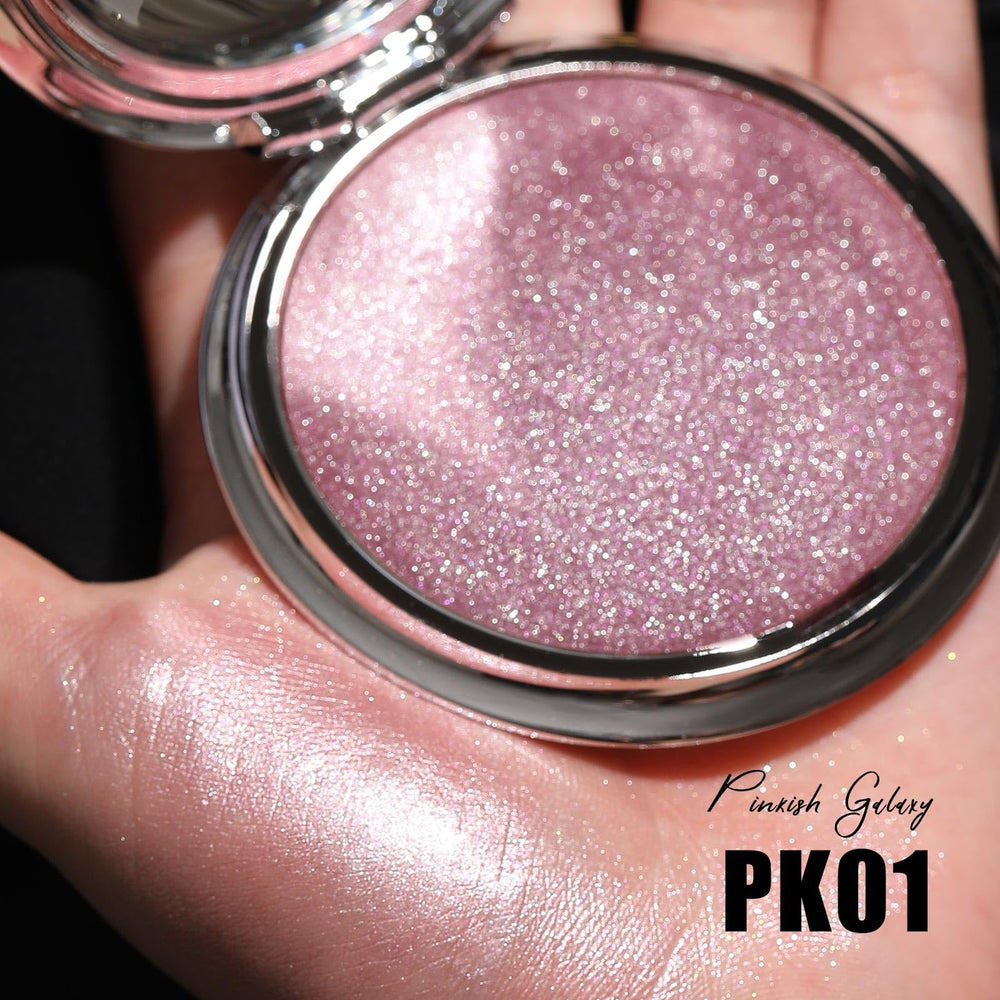 FOCALLURE Shimmer Highlighter compact ready for on-the-go touch-ups
